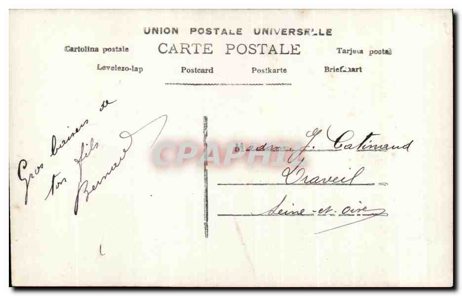 CPA Fantaisie Homme Avril  — Rückseite