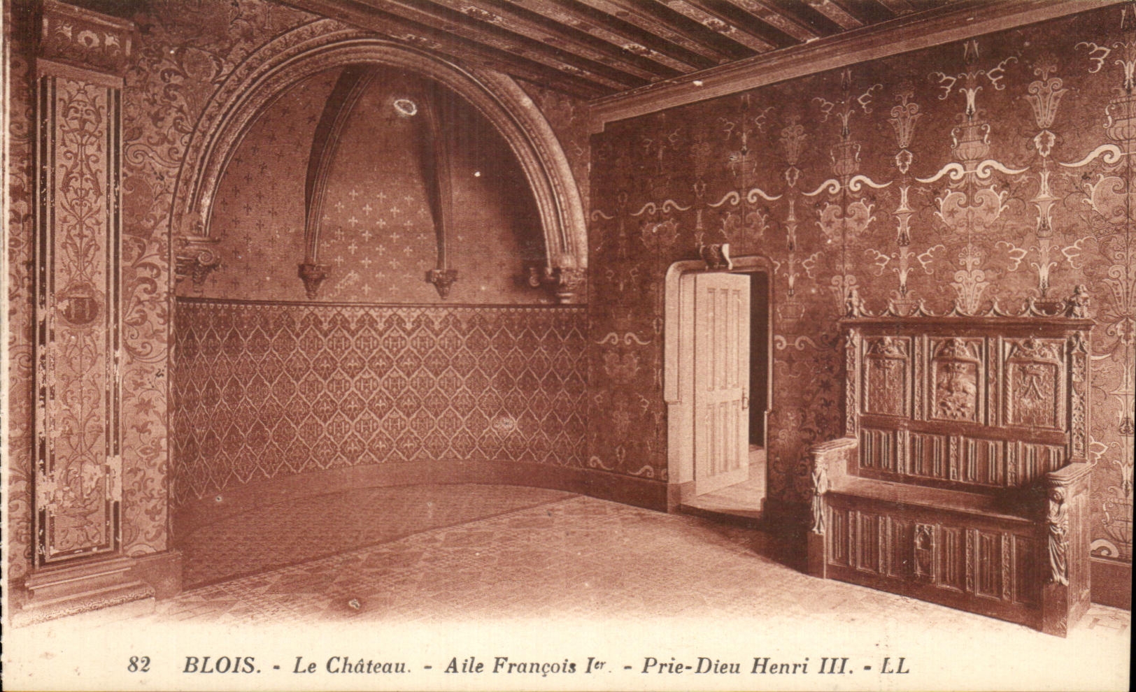 Blois - Le Château - Aile François Ier - Prie-Dieu Henri III