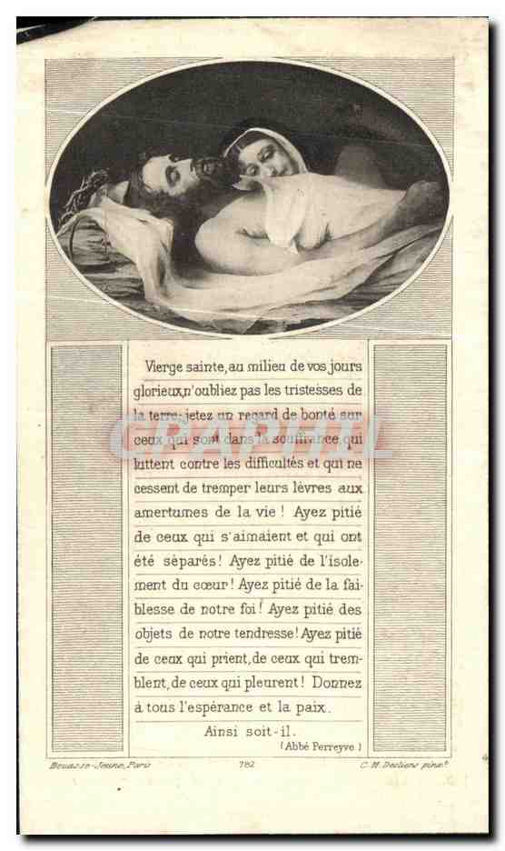 Image pieuse Emmanuel Baglin — Verso