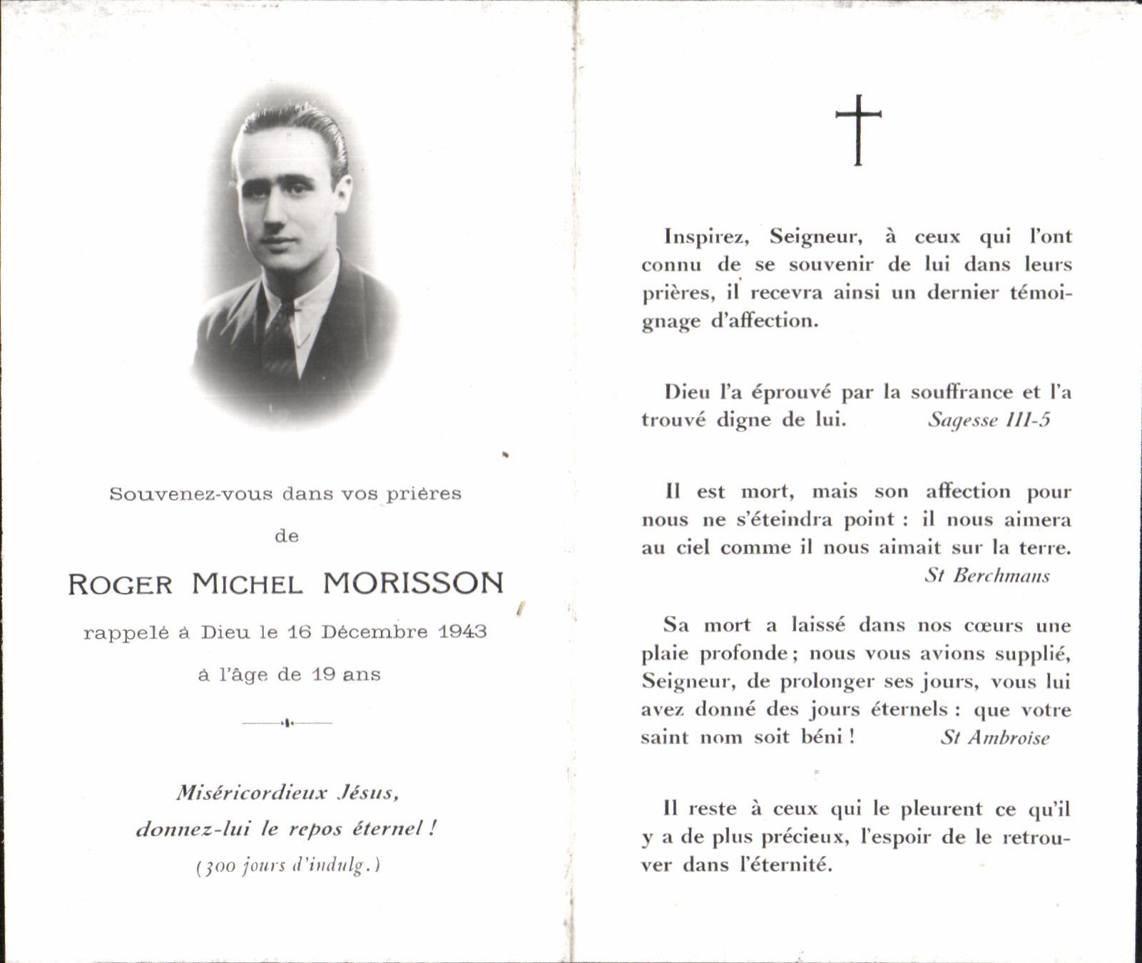 Image pieuse Roger Michel Morisson 