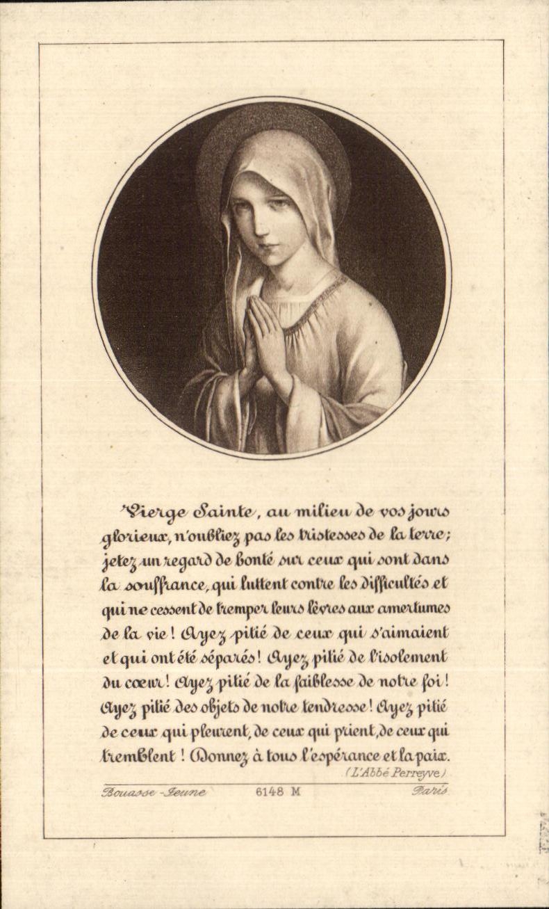 Image pieuse Vierge Sainte