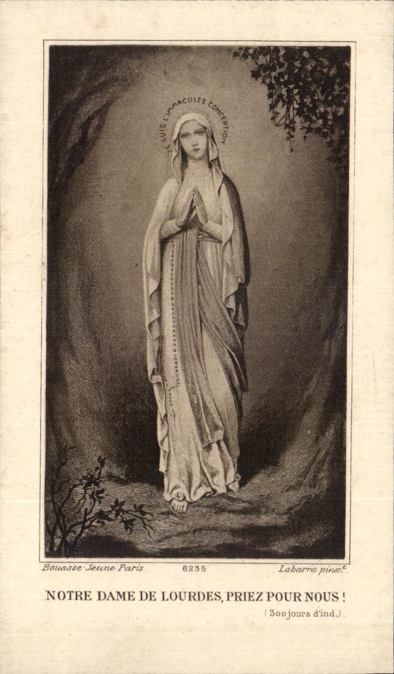 Image pieuse Notre Dame De lourdes Priez Pour Nous