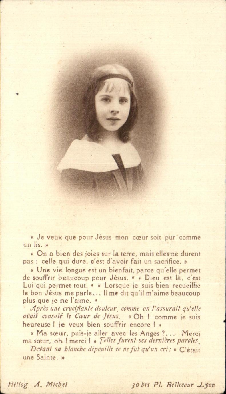 Anne de Guigné — Sainte enfant — Héliog. A. Michel, 30 bis Pl. Bellecour Lyon