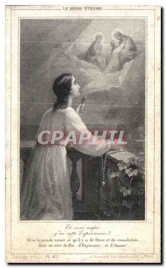 Mme Auguste Ruellan du Créhu — décédée en 1878 — Éditeur E. Souvannard, Paris, n° 472 — Verso