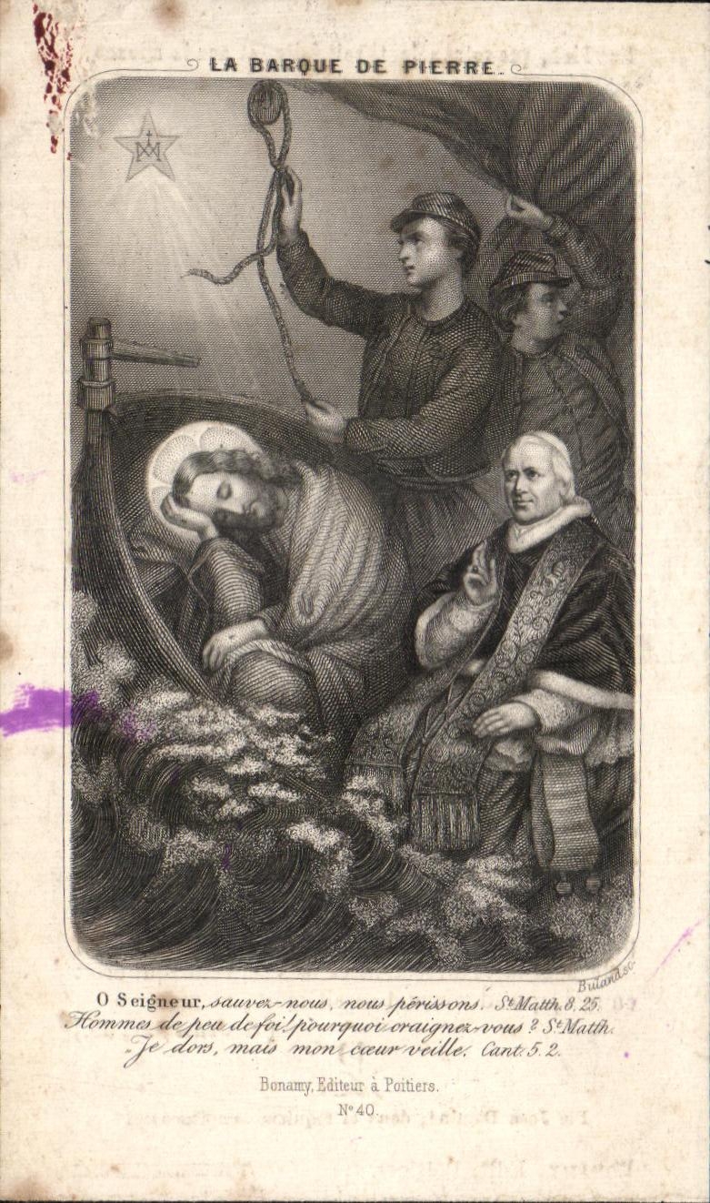 Image pieuse Pierre Eugene Le Pontois Sous officier aux zouaves pontificaux 