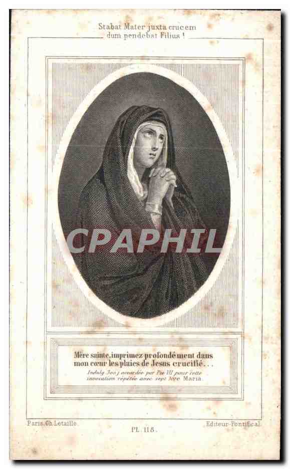 Image pieuse Marie Stephane Antonia Montrelay Leopold Guillotaux Lorient — Verso