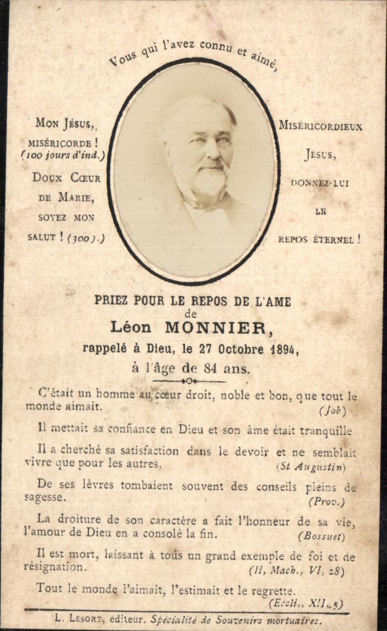 Image pieuse Leon Monnier 