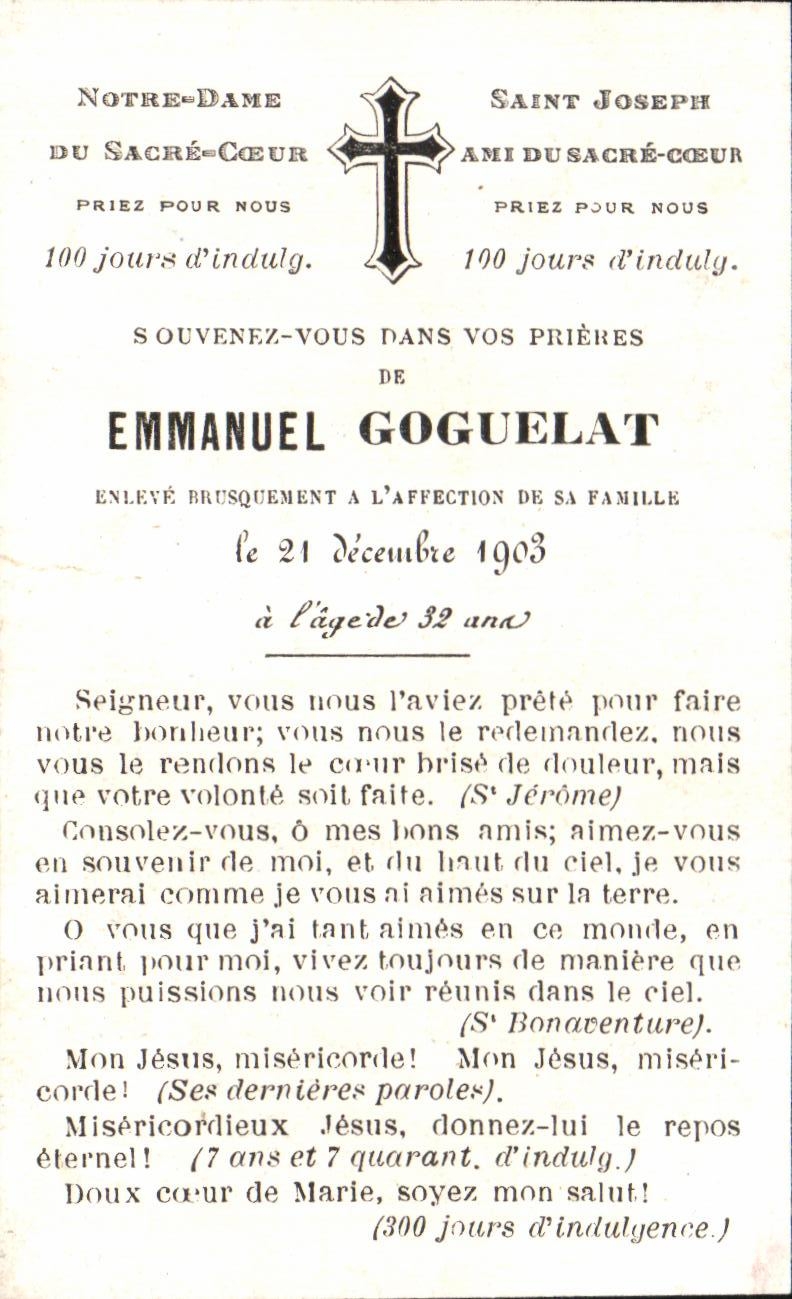 Image pieuse Emmanuel Goguela