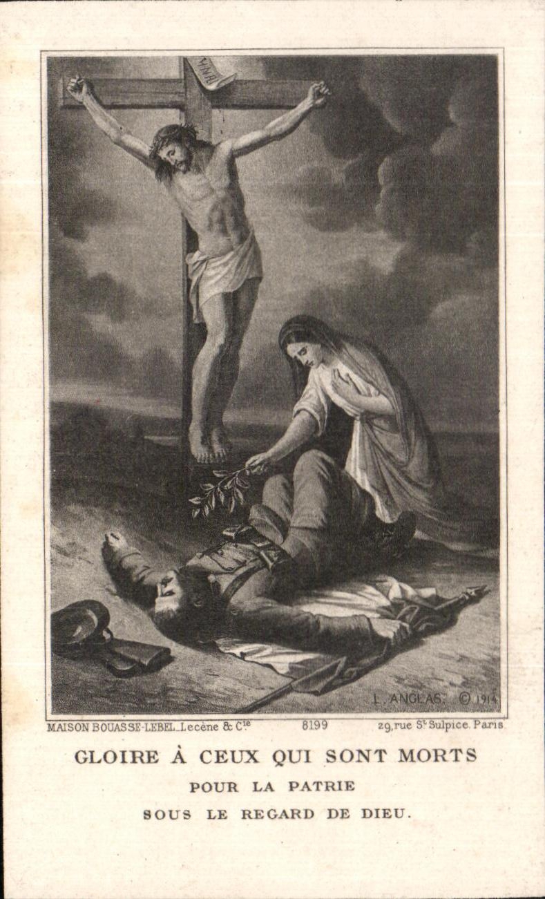 Image pieuse Cloire a Ceux Qui Sont Morts Pour La Patrie Militaria 