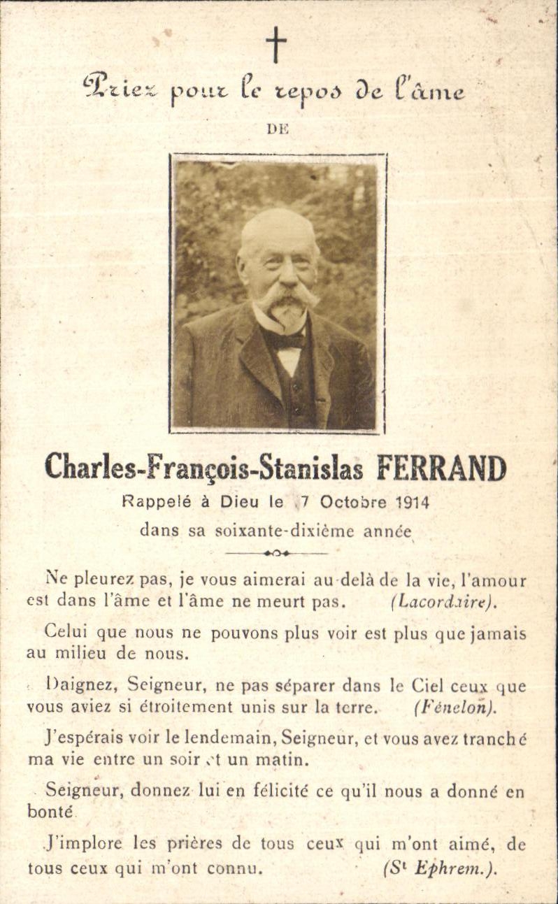 Image pieuse Charles Francois Stanislas Ferrand 