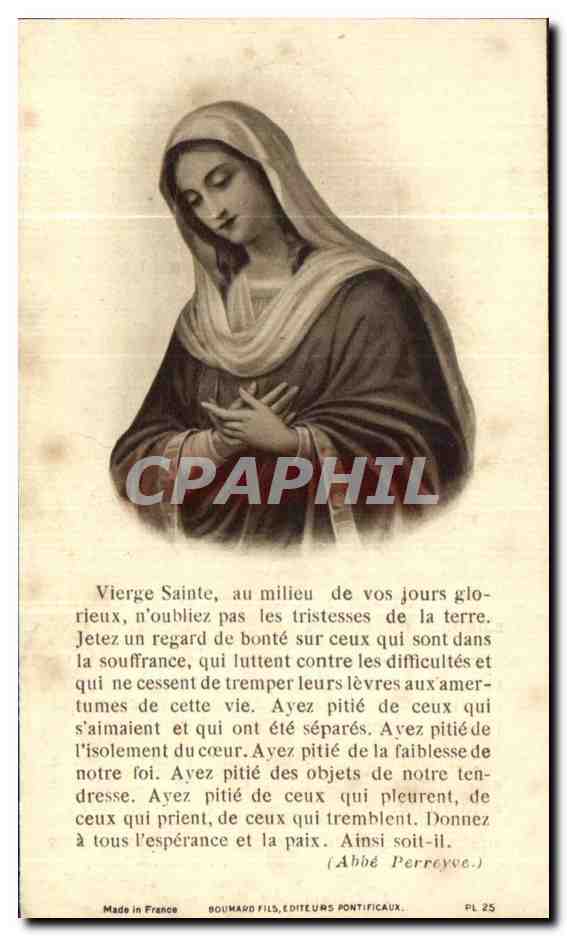 Image pieuse Madame Victor Pitel  — Verso