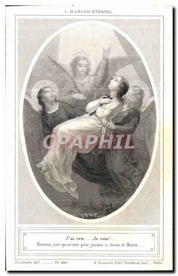 Image pieuse Mademoiselle marie Josephe Victoire Duchatel Chigny — Verso