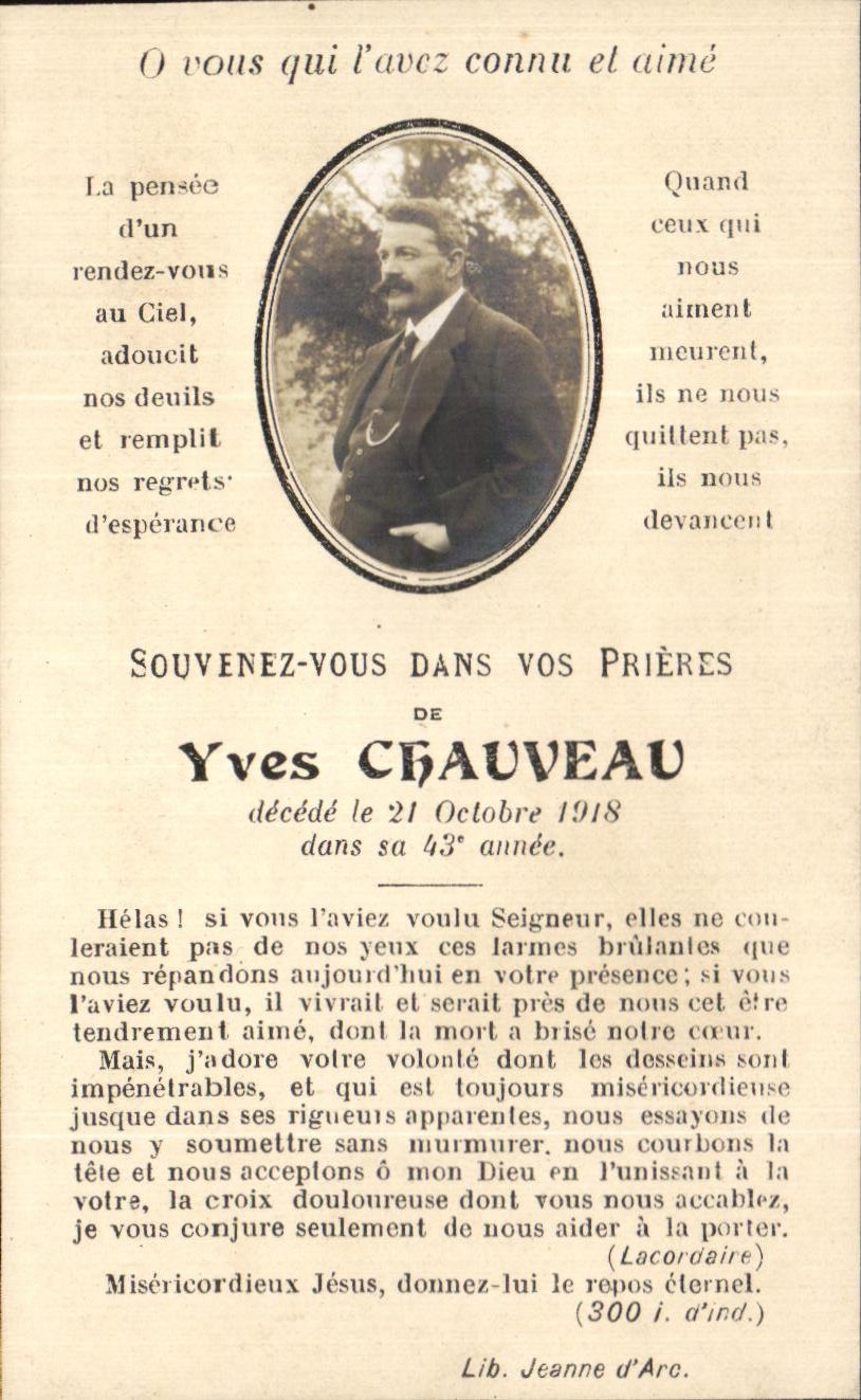 Image pieuse Yves Chauveau 