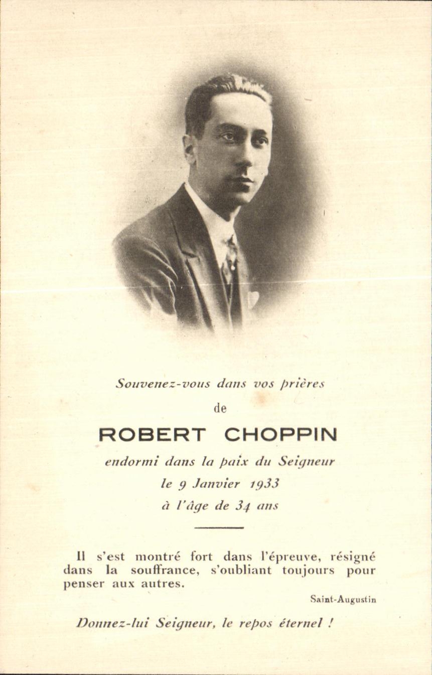 Image pieuse Robert Choppin 