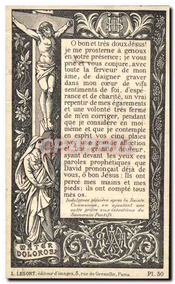 Image pieuse Aleno de Saint Alouarn Reverend Pere Auguste Marie  — Verso