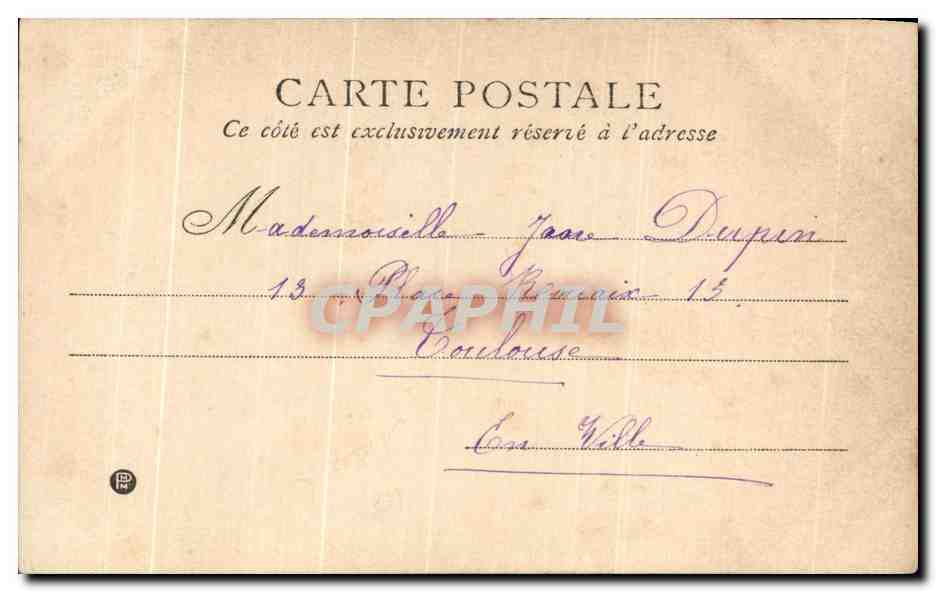 CPA Fantaisie Enfant Fille chapeau  — Rückseite