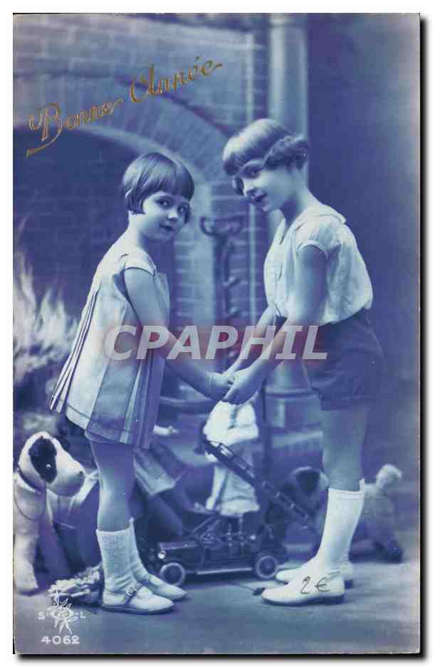 CPA Fantaisie Enfants Camion de pompiers 