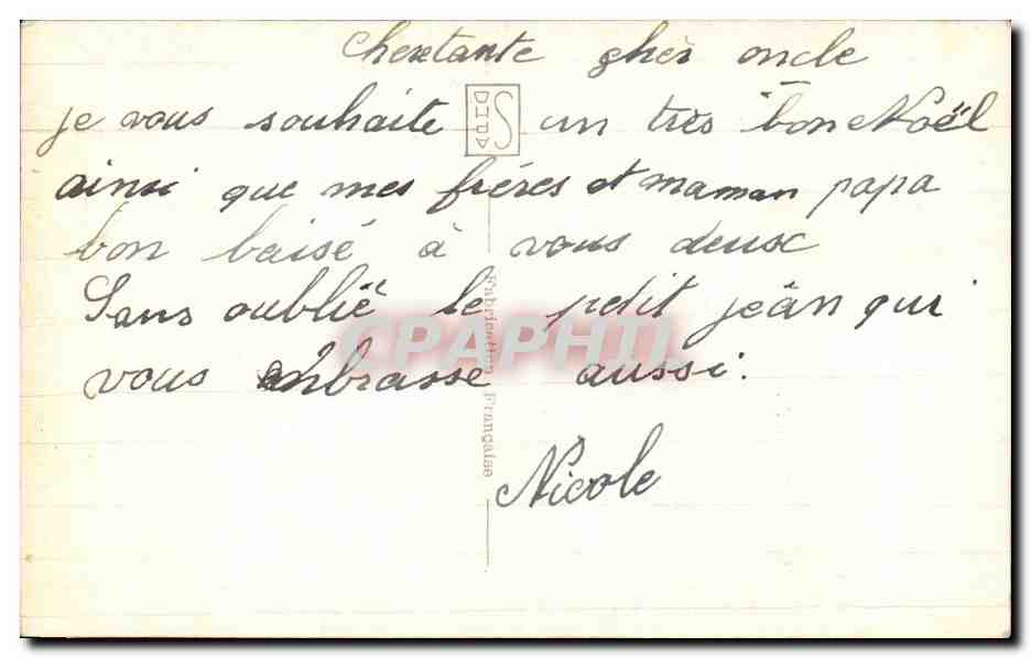 CPA Fantaisie Enfants Coeur Fleurs  — Rückseite