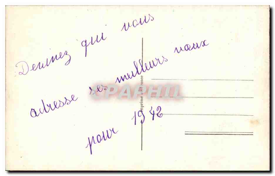 CPA Fantaisie Enfant Fille bonne annee lettre — Verso