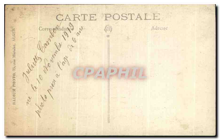 CPA Fantaisie Enfant Fille Fleurs  — Rückseite