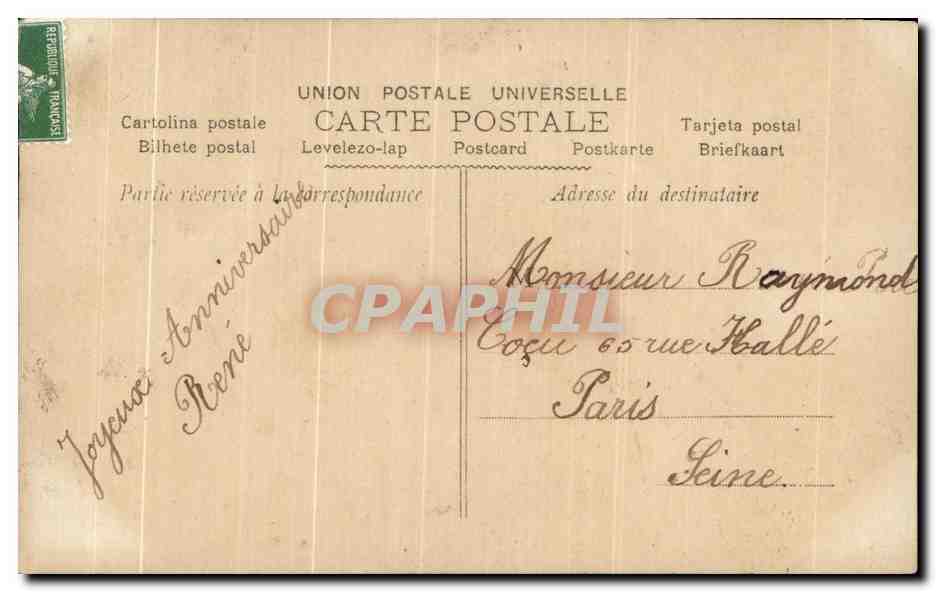 CPA Fantaisie Fleurs Enfants Filles  — Rückseite