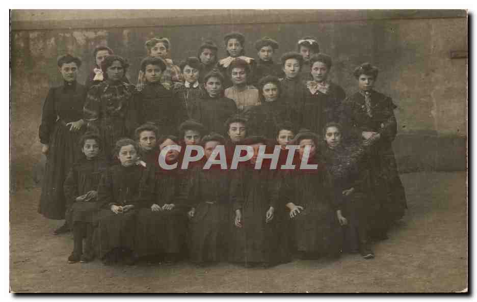 CARTE PHOTO Enfants Pensionnat Filles 