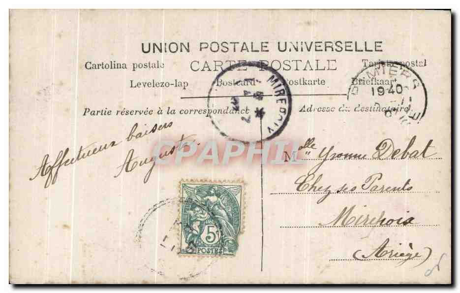 CPA Enfant Fillette dans les champs — Verso