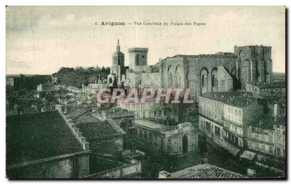 CPA Avignon Vue Generale De Palais Des Papes