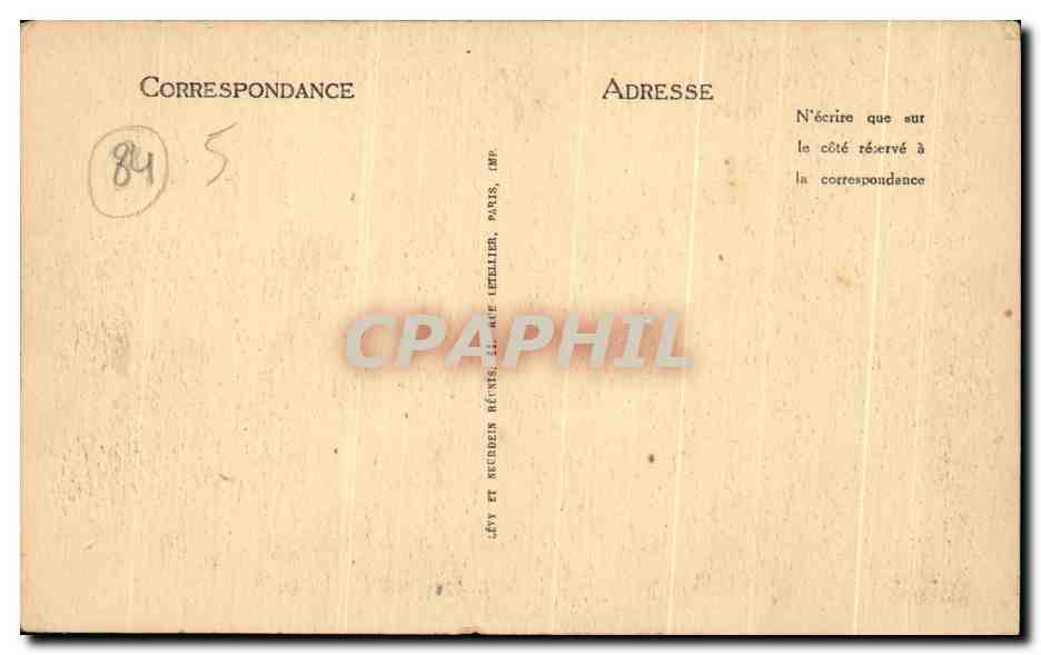 CPA Avignon Le Conservatoire Et Le Palais Des Papes — Verso