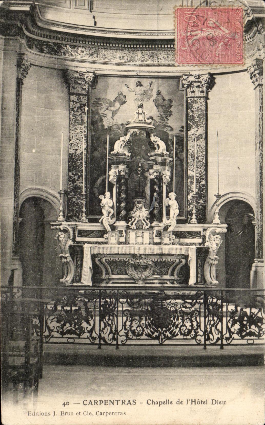 CPA Carpentras Chapelle de L'Hotel Dieu