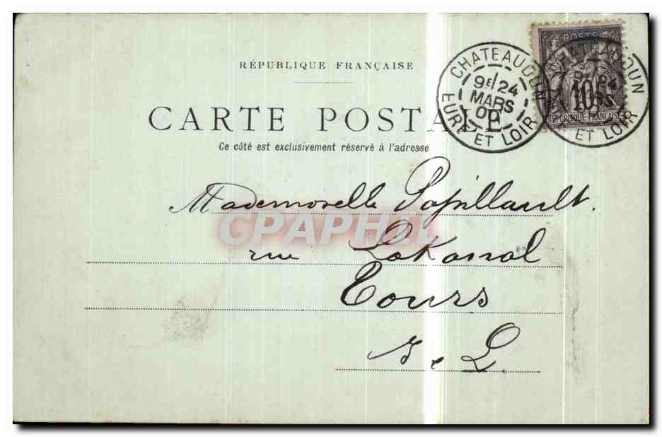 CPA Chateaudun Vue prise de la Guinguette  — Verso