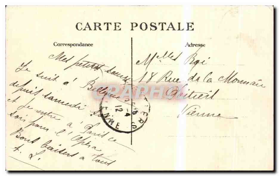 CPA Bellevue Meudon Avenue du Chateau — Rückseite