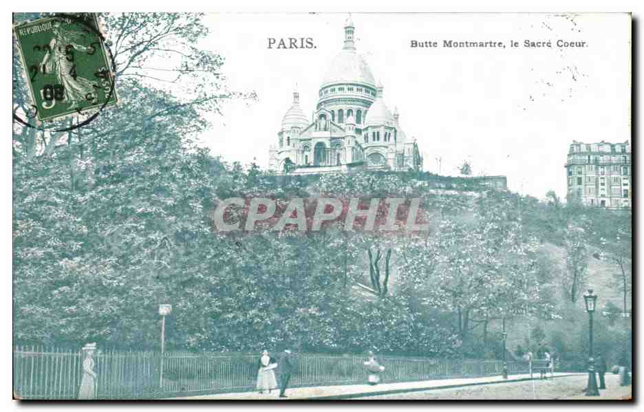 CPA Paris Butte Montmartre le Coeur