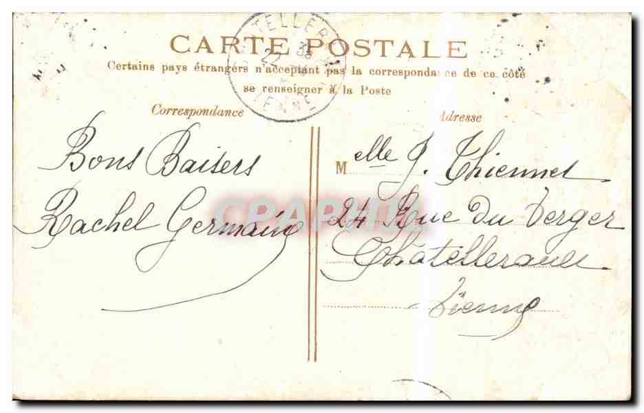 CPA Paris Butte Montmartre le Coeur — Rückseite