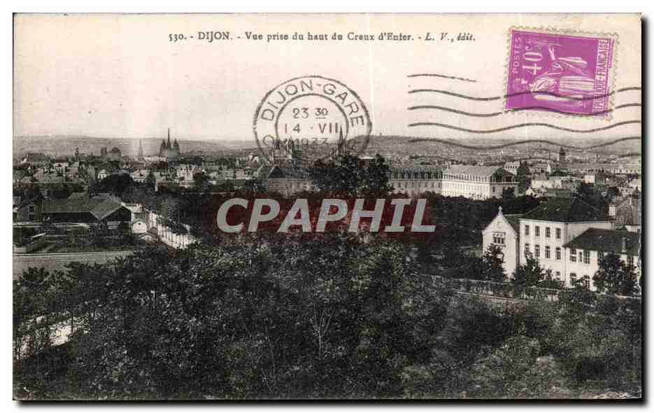 CPA Dijon Vue Prise du Haut du Creux d'Enter