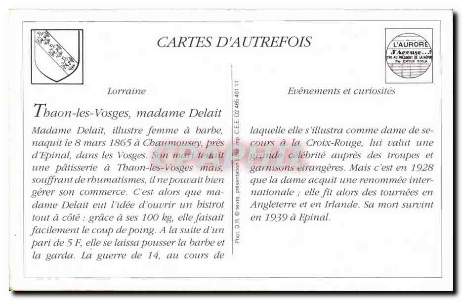 REPRO Thaon les Vosges Madame Delait dans Son Salon — Rückseite