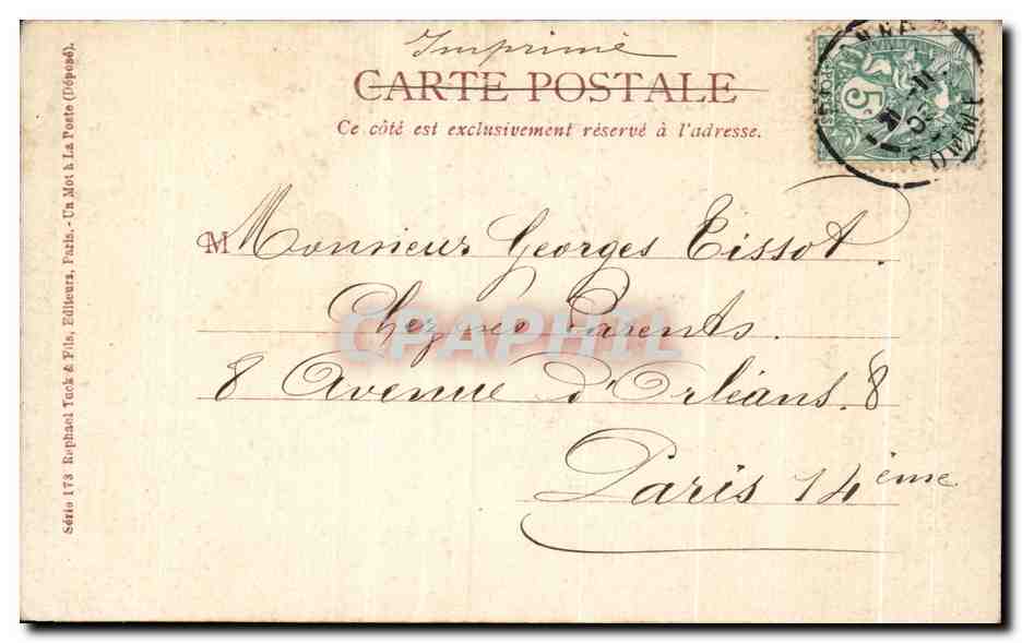 CPA Jean Paul Laurens Salon 1903 Peintre — Rückseite