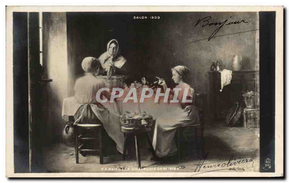 CPA Salon 1903 Ka Hail Les ciseleuses de raisins