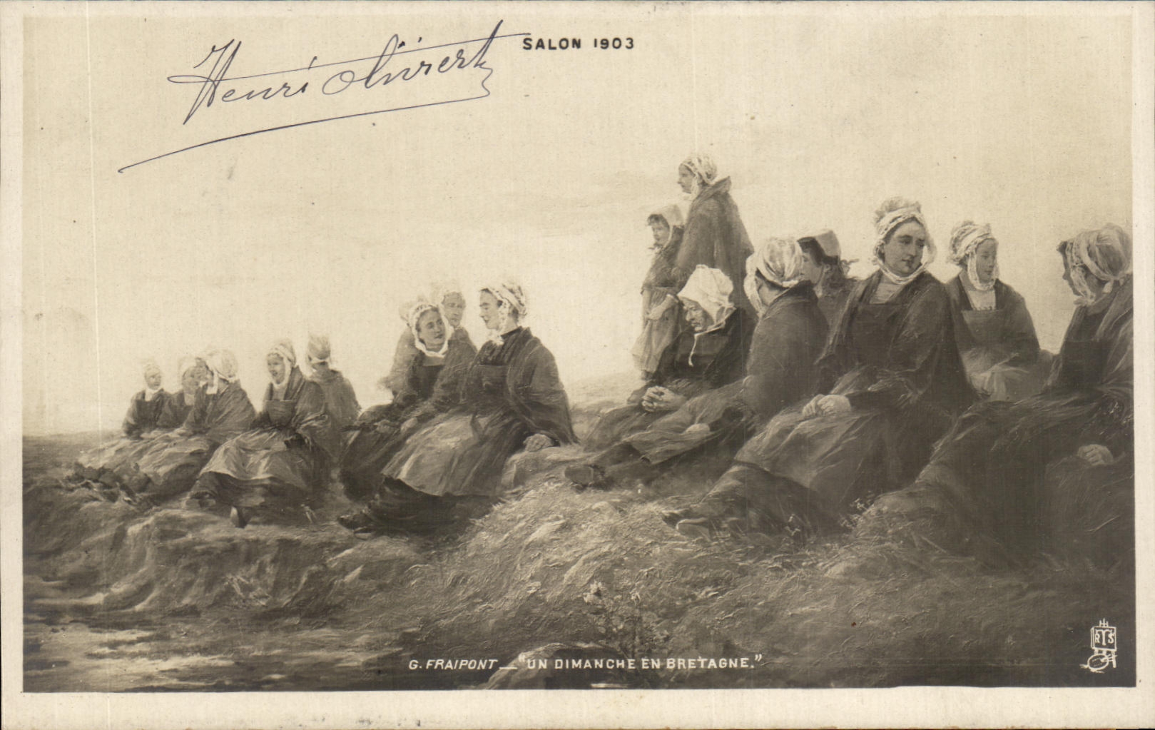 CPA Fraipont Un Dimanche En Bretagne Salon 1903
