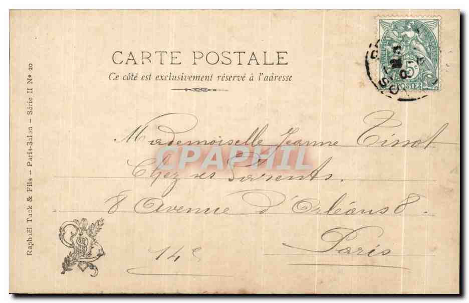 CPA Fraipont Un Dimanche En Bretagne Salon 1903 — Rückseite