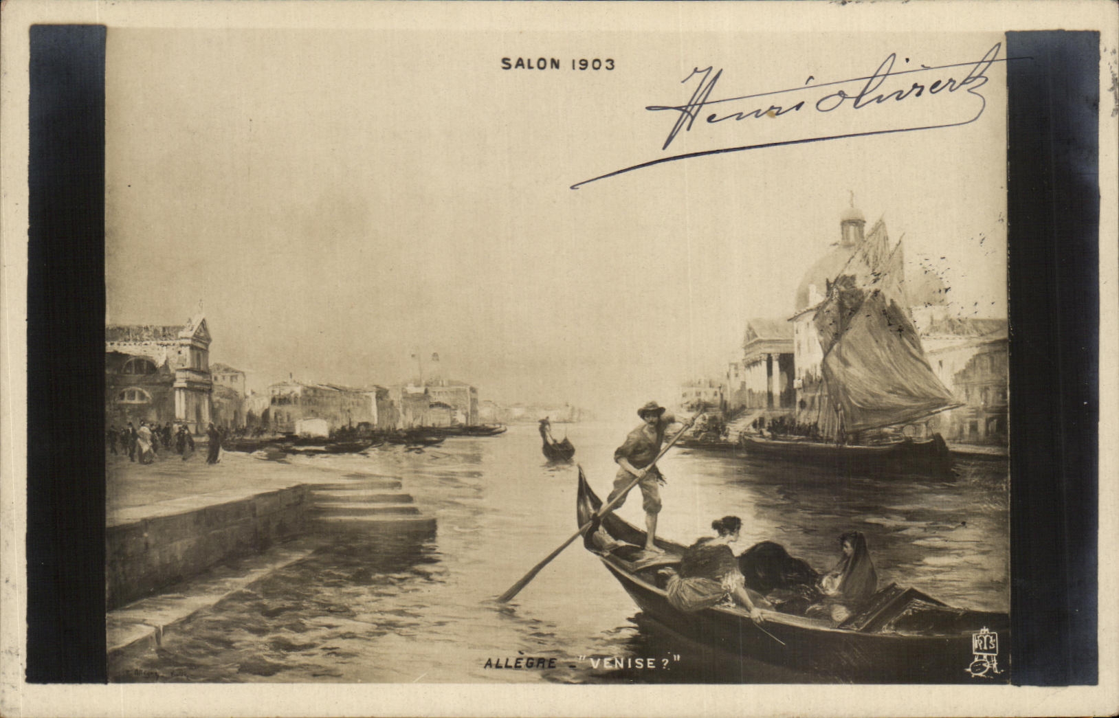 CPA Allegre Venise Salon 1903