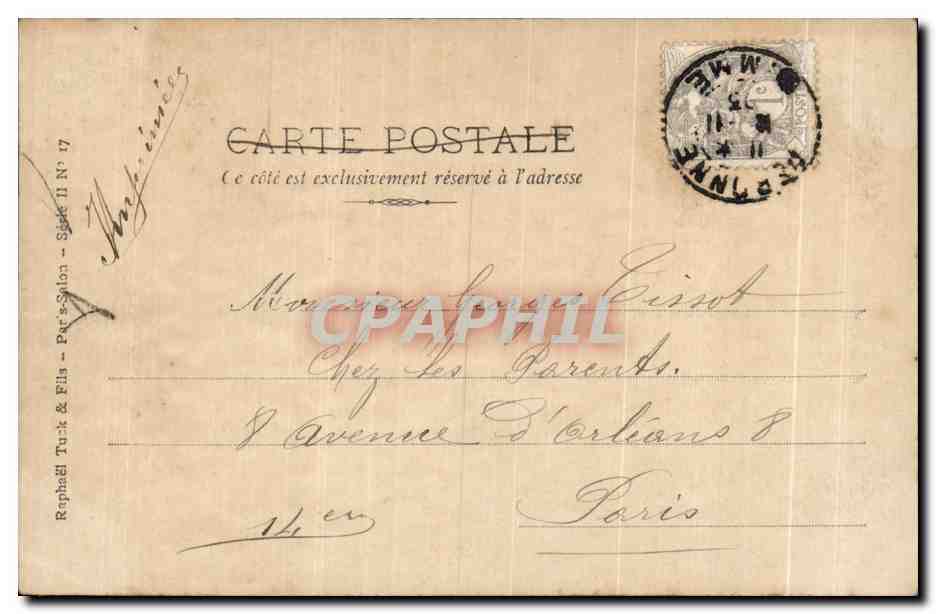 CPA Allegre Venise Salon 1903 — Verso