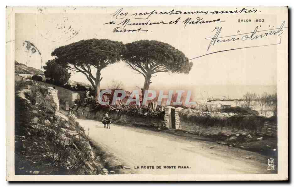 CPA Sain La Route De Monte Piana Salon 1903