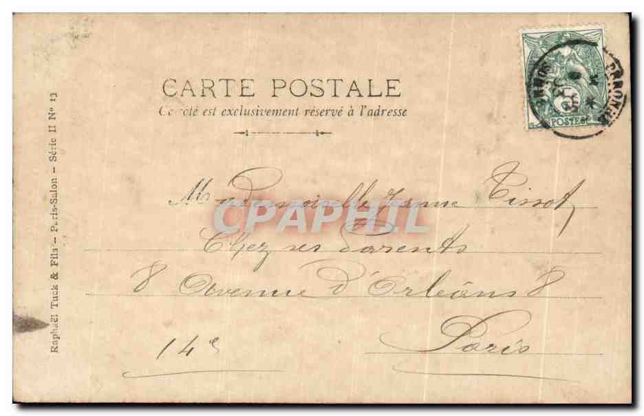 CPA Fantaisie Bonnefoy Bonhomie Salon 1903 Cheins Chevre  — Verso
