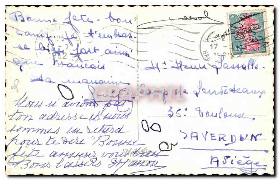 CPA Fantaisie Fleurs Enfant et cage d'oiseau  — Verso