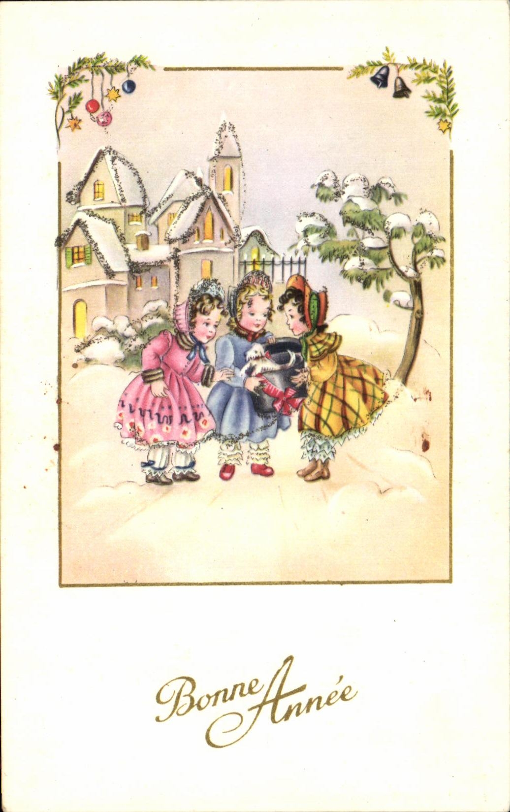 CPA Fantaisie Bonne Annee Enfantts