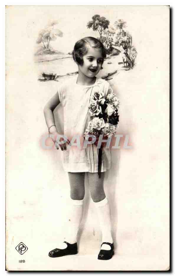 CPA Fantaisie Enfant Gille Fleurs 