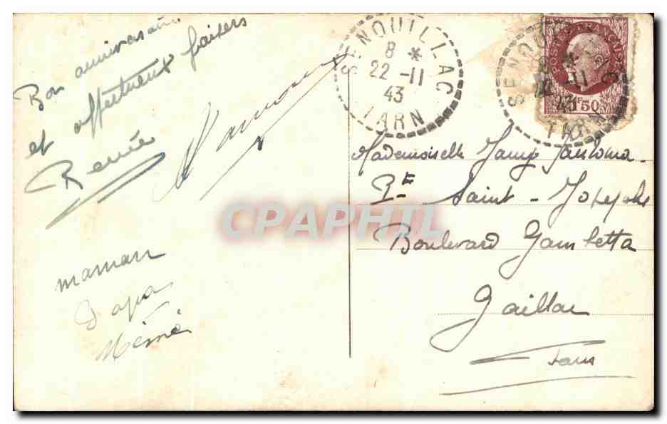 CPA Fantaisie Enfant Gille Fleurs  — Rückseite