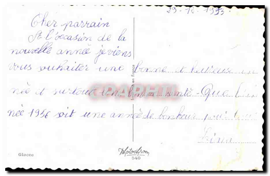 CPA Bonne Annee Enfants Fantaisie — Rückseite