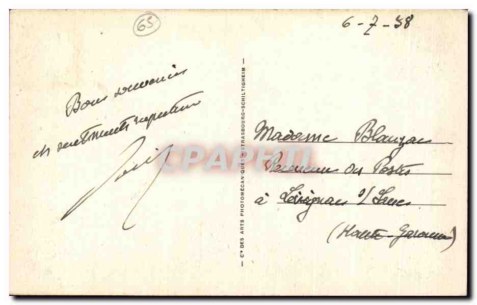 CPA De Lourdes La Basilique Et Le Gave — Verso